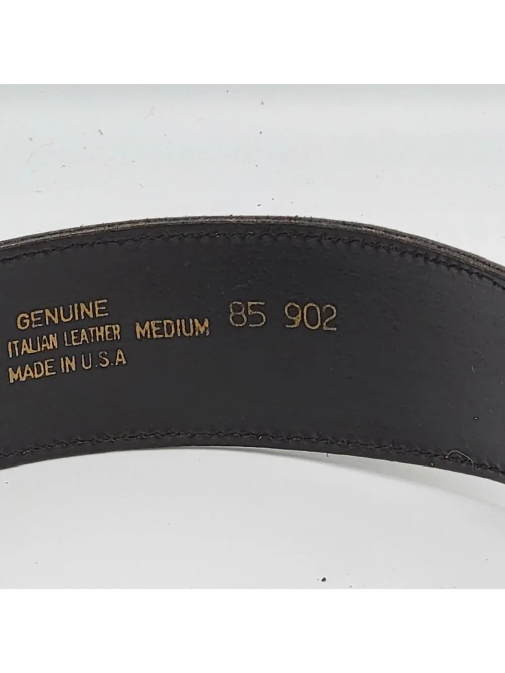 Echo Genuine Italian Leather Belt Medium Brown & Blue Made In USA
